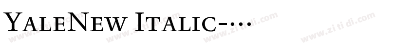 YaleNew Italic字体转换